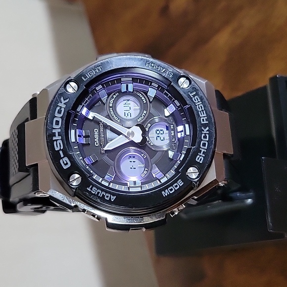 G-Shock G-STEEL Tough Solar Analog/Digital Watch - GST-W300-1A - Picture 3 of 7